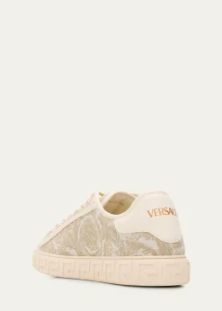 VersaceMen's La Greca Baroque Canvas Low-Top Sneakers