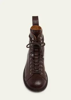 VersaceMen's Leather Brogue Boots