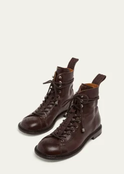 VersaceMen's Leather Brogue Boots
