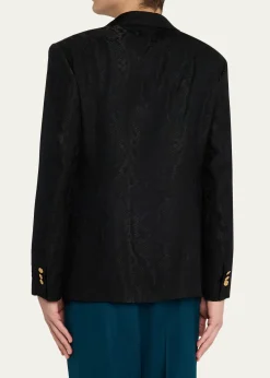 VersaceMen's Python-Jacquard Wool-Blend Blazer