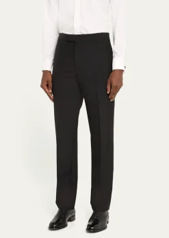VersaceMen's Wool-Mohair Tuxedo Pants