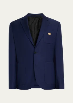 VersaceMen's Wool Single-Breasted Blazer