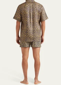VilebrequinMen's Linen Flower-Print Camp Shirt