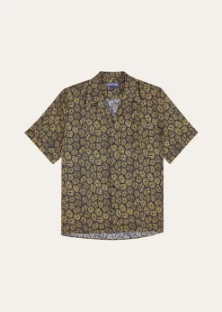 VilebrequinMen's Linen Flower-Print Camp Shirt