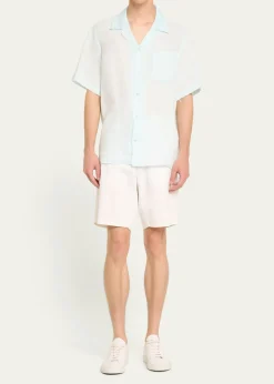 VilebrequinMen's Linen Pocket Camp Shirt