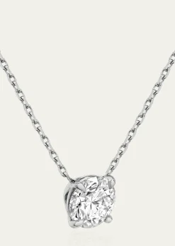 VRAIBrilliant-Cut Round Solitaire Lab Grown Diamond Necklace, 1.0tcw