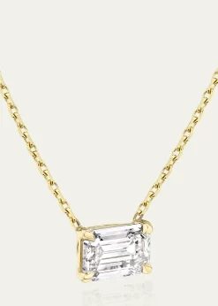 VRAIEmerald-Cut Solitaire Lab Grown Diamond Necklace, 1.0tcw