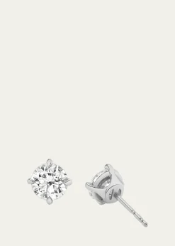 VRAI14K Gold Brilliant Round Solitaire Lab Grown Diamond Stud Earrings, 1.0tcw