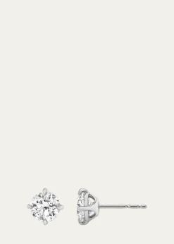 VRAI14K Gold Brilliant Round Solitaire Lab Grown Diamond Stud Earrings, 1.0tcw