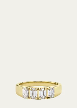 VRAI14K Gold Lab Grown Diamond Emerald Tetrad Ring, 1.00tcw