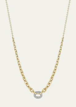 Walters FaithMorrell Graduated Link Necklace with Single Diamond Link