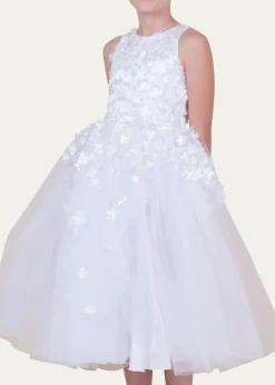 White Label by ZoeGirl's Lauren 3D Flower Embellished Tulle Dress, Size 2-12
