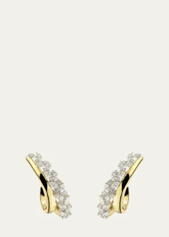 Yeprem18K Yellow and White Gold Diamond Ear Climber