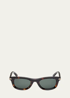 ZEGNAMen's Acetate Square Sunglasses