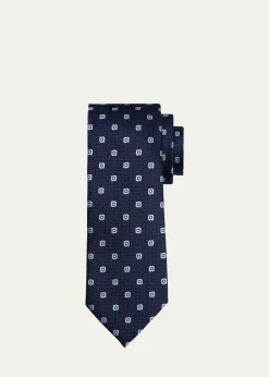 ZEGNAMen's Geometric Jacquard Silk Tie