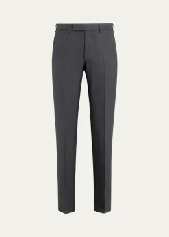 ZEGNAMen's High Performance Flat-Front Trousers
