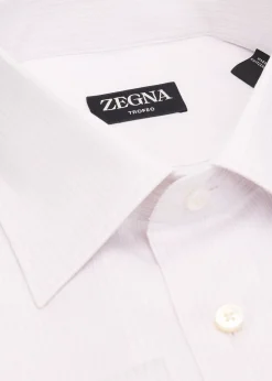 ZEGNAMen's Micro-Stripe Trofeo Cotton Dress Shirt