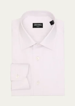 ZEGNAMen's Micro-Stripe Trofeo Cotton Dress Shirt