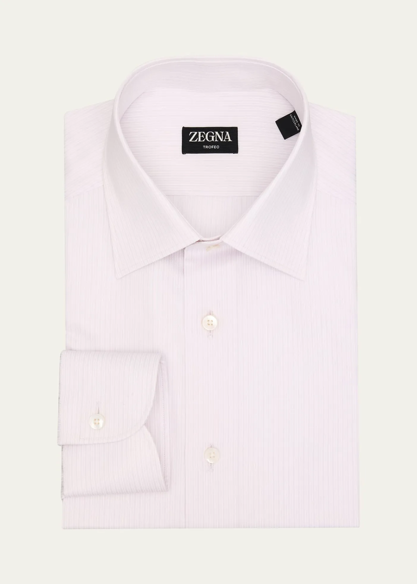 ZEGNAMen's Micro-Stripe Trofeo Cotton Dress Shirt