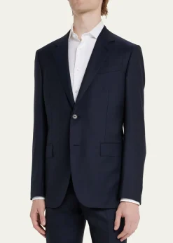 ZEGNAMen's 15milmil15 Micro-Check Wool Suit