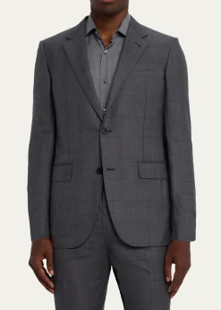 ZEGNAMen's Tonal Plaid 15milmil15 Wool Suit