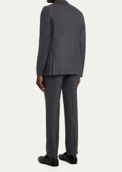 ZEGNAMen's Tonal Plaid 15milmil15 Wool Suit
