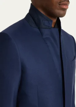 ZEGNAMen's Tonal Prince of Wales Plaid Wool Two-Piece Suit