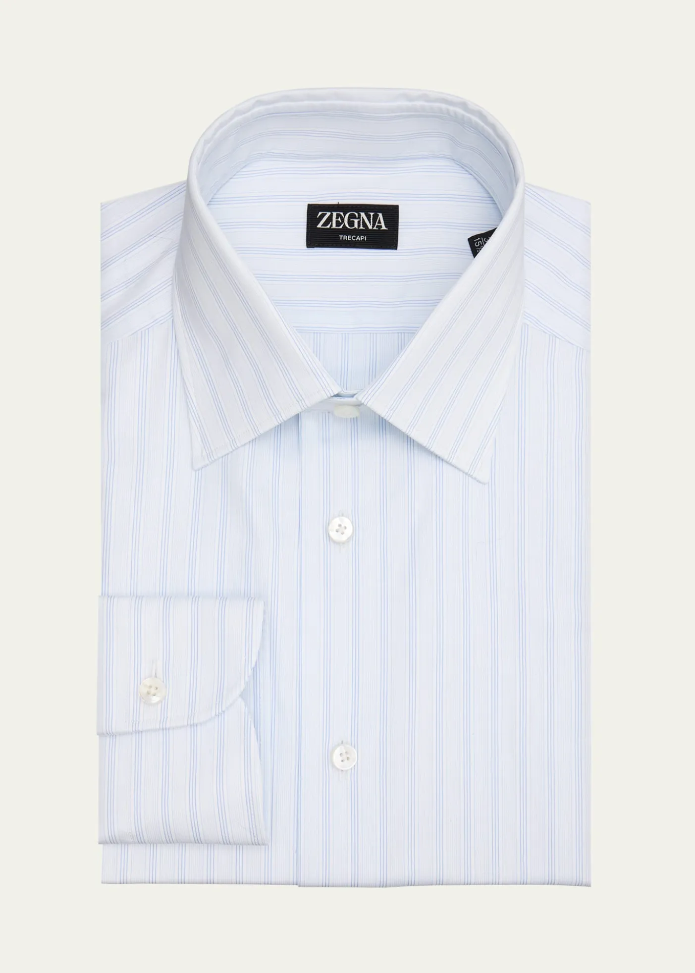 ZEGNAMen's Trecapi Cotton Multi-Stripe Dress Shirt