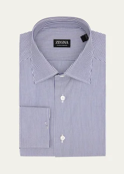 ZEGNAMen's Trofeo Comfort Cotton Pinstripe Dress Shirt