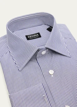 ZEGNAMen's Trofeo Comfort Cotton Pinstripe Dress Shirt