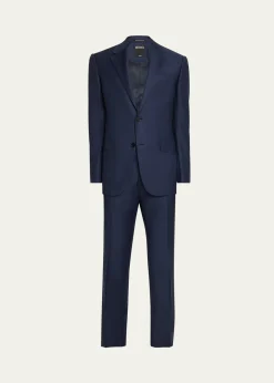 ZEGNAMen's Trofeo Wool Texture-Stripe Two-Piece Suit