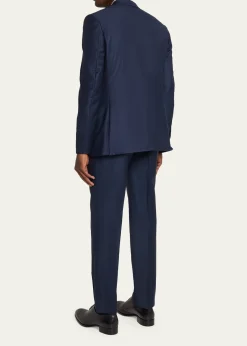 ZEGNAMen's Trofeo Wool Texture-Stripe Two-Piece Suit