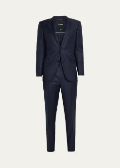 ZEGNAMen's Trofeo Wool Tonal Stripe Two-Piece Suit