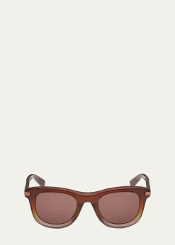 ZEGNAMen's Acetate Square Sunglasses