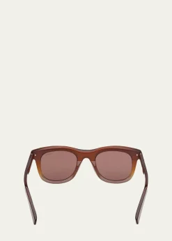 ZEGNAMen's Acetate Square Sunglasses