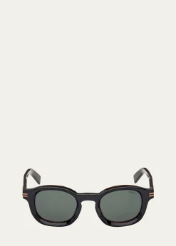 ZEGNAMen's AURORA I Acetate Round Sunglasses
