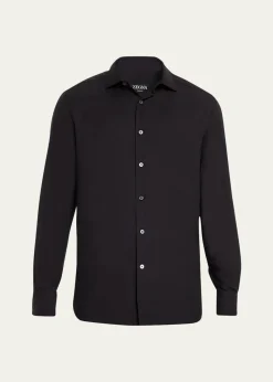 ZEGNAMen's Cashco Cashmere-Cotton Sport Shirt