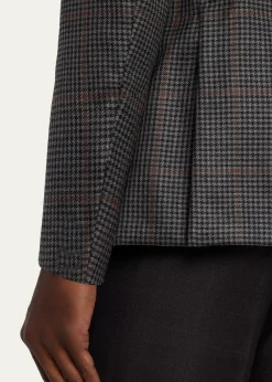 ZEGNAMen's Cashmere and Silk Houndstooth Check Sport Coat