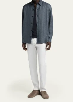 ZEGNAMen's Cashmere Linen and Silk Overshirt