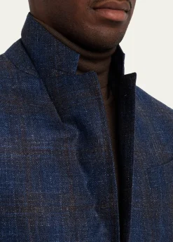 ZEGNAMen's Check Woven Patch-Pocket Sport Coat