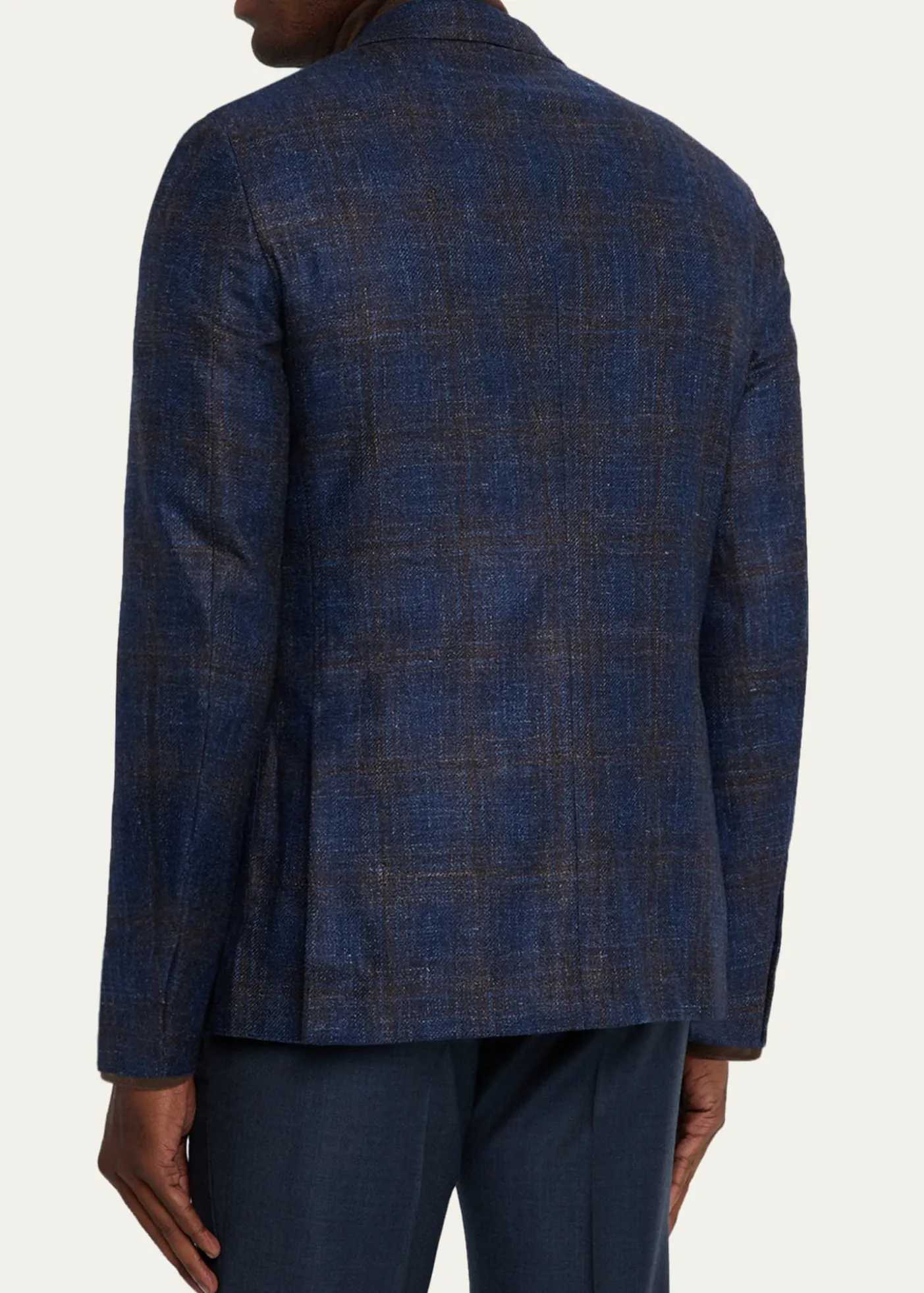 ZEGNAMen's Check Woven Patch-Pocket Sport Coat