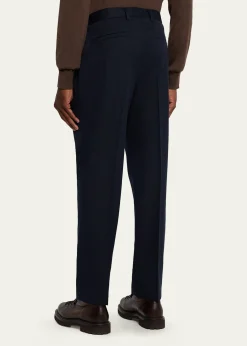 ZEGNAMen's Cotton and Wool Single-Pleated Pants