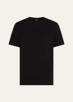 ZEGNAMen's Cotton Jersey Tonal Logo T-Shirt