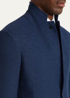 ZEGNAMen's Cotton Jerseywear Patch-Pocket Blazer