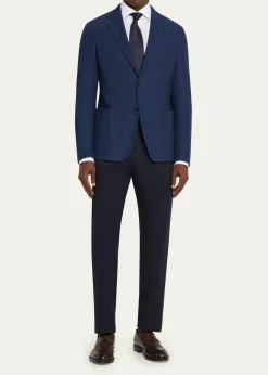 ZEGNAMen's Cotton Jerseywear Patch-Pocket Blazer