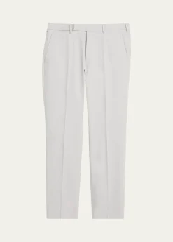 ZEGNAMen's Cotton-Stretch Modern Fit Trousers