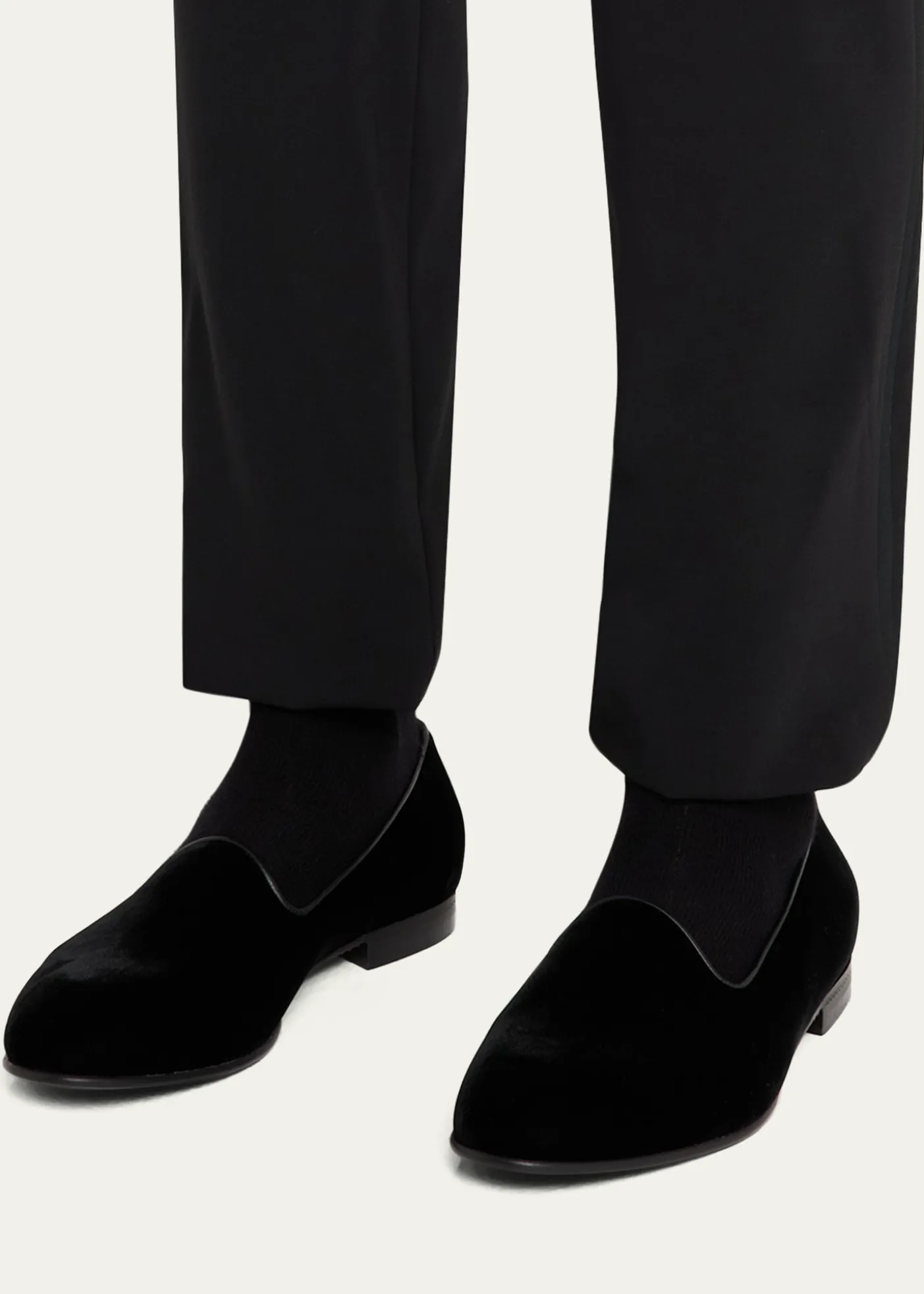 ZEGNAMen's Gala Textile Leather-Trim Loafers