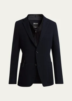 ZEGNAMen's High Performance Jersey Wool and Cotton Jacket