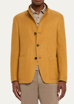 ZEGNAMen's Il Conte Linen-Silk Chore Jacket