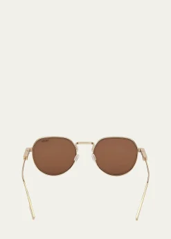 ZEGNAMen's Metal Round Sunglasses